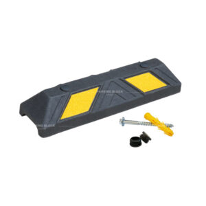 2 feet car stop made of Plastic-Rubber composite with accessories manufactured by Parking Block Direct.