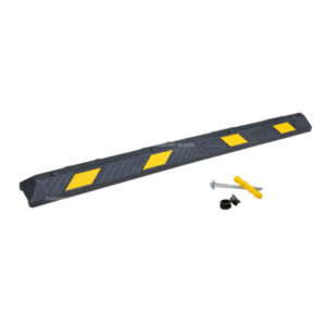 6 feet parking curb made of Plastic-Rubber composite with accessories manufactured by Parking Block Direct.