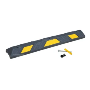 4 feet wheel stops made of Plastic-Rubber composite with accessories manufactured by Parking Block Direct.